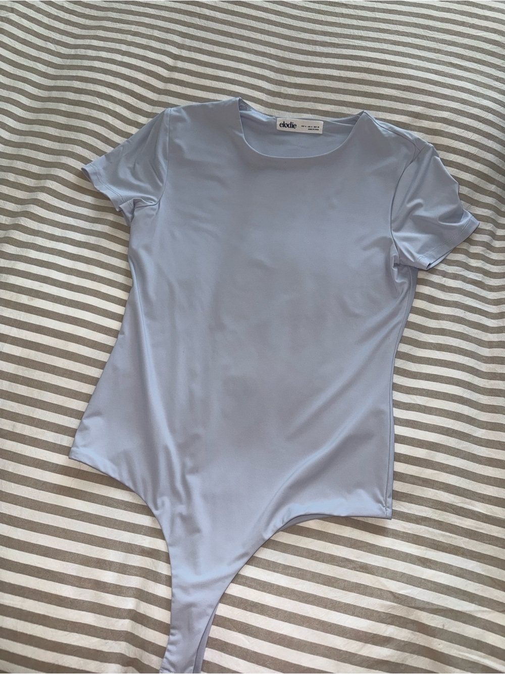 Elodie Pale Blue Short Sleeve Bodysuit
